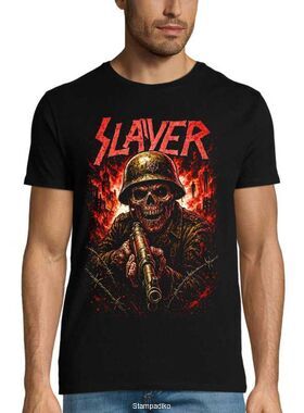 Μπλούζα με στάμπα Slayer Thrash Metal - War Skull Soldier Design