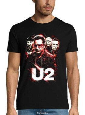 Μπλούζα με στάμπα U2 Rock Band - Joshua Tree Era Group Portrait