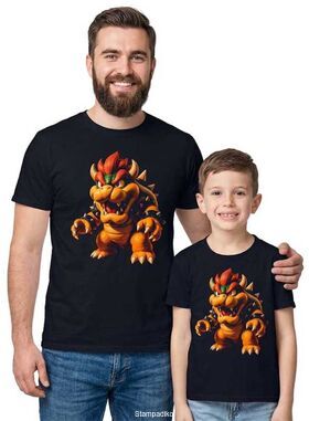Μπλούζα με στάμπα Bowser Super Mario - King Koopa Edition