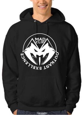 Μπλούζα φούτερ με κουκούλα με στάμπα Rap Mad Clip