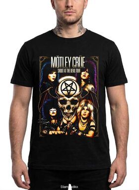 Μπλούζα με στάμπα Mötley Crüe Glam Metal - Shout At The Devil Tour Design