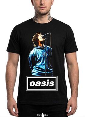 Μπλούζα με στάμπα Oasis Britpop - Liam Gallagher Live Design
