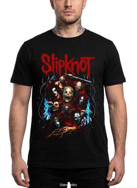 Μπλούζα με στάμπα Slipknot Heavy Metal - Band Masks Design