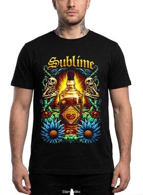 Μπλούζα με στάμπα Sublime Ska Punk - Sun Bottle & Skeletons Design