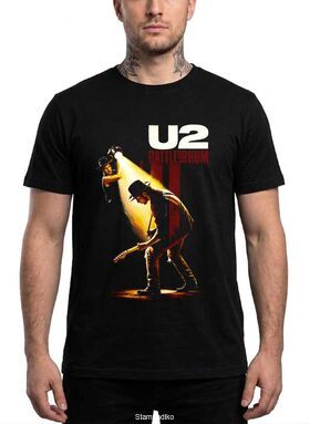 Μπλούζα με στάμπα U2 Rock - Rattle and Hum Spotlight Design