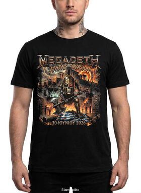 Μπλούζα με στάμπα Megadeth Athens Invasion 2026 Thrash Metal