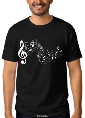 Μπλουζάκι,φούτερ κουκούλα & φούτερ χωρίς κουκούλα με στάμπα πεντάγραμμο notes