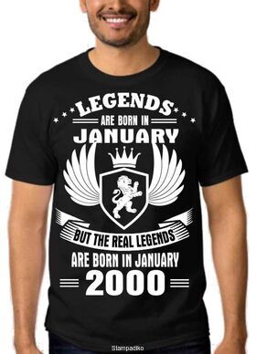 Μπλούζα T-shirt με στάμπα Legends are born in January