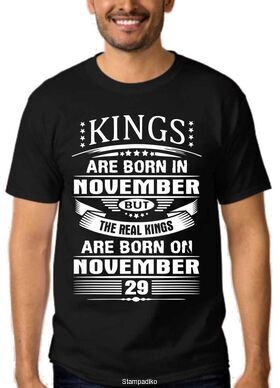 Μπλούζα T-shirt με στάμπα Kings are born on November