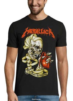 Heavy metal t-shirt με στάμπα Metallica Heart Explosive