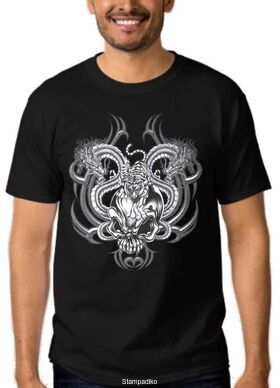 Μπλούζα t-shirt Dragon Tiger Skull