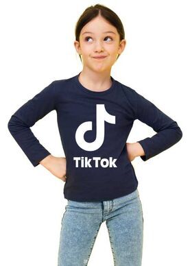 Παιδικό μπλουζάκι με στάμπα Tik Tok