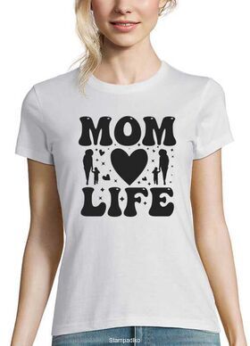 Mπλούζα με στάμπα για τη μαμά Mom Life T-shirt