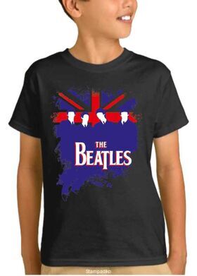 Παιδικό μπλουζάκι με στάμπα συγκροτήματος The Beatles British Flag