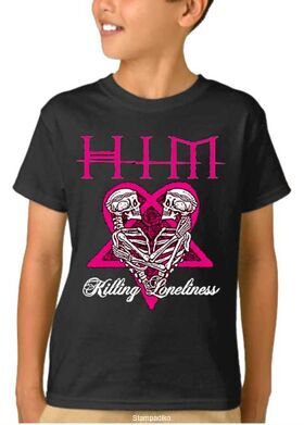 Παιδικό μπλουζάκι με στάμπα συγκροτήματος HIM Killing Loneliness