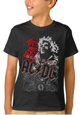 Παιδικό μπλουζάκι με στάμπα AC/DC  Black Ice