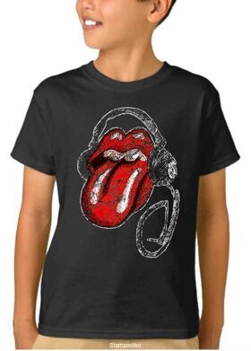 Παιδικό μπλουζάκι με στάμπα Rolling Stones Headphones T Shirt