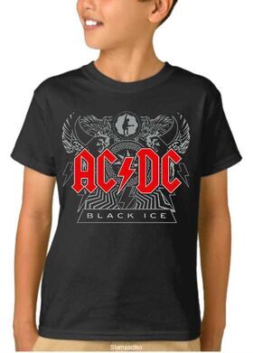 Παιδικό μπλουζάκι με στάμπα AC/DC Black Ice