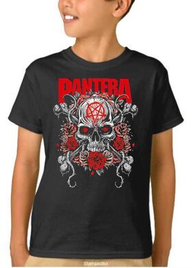 Παιδικό μπλουζάκι με στάμπα Pantera Skull