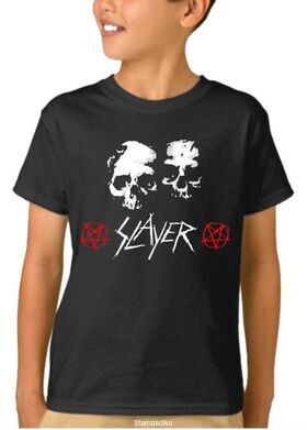 Παιδικό μπλουζάκι με στάμπα Slayer White Skulls