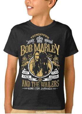Παιδικό μπλουζάκι με στάμπα συγκροτήματος Bob Marley and The Wailers