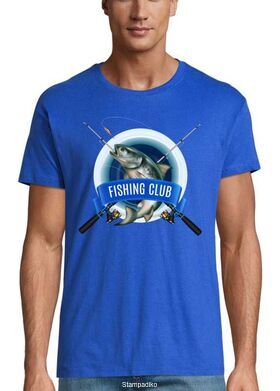 Μπλούζα t-shirt με στάμπα ψαρέματος Fishing Club