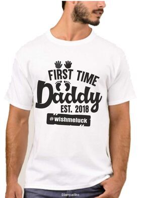 Μπλουζάκι,φούτερ κουκούλα & φούτερ χωρίς κουκούλα με στάμπα First Time Dad
