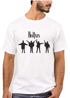 Rock t-shirt με στάμπα The beatles