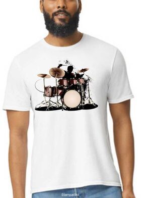 Μπλούζα με στάμπα Ντραμς "Drummer Grunge"