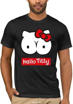 Αστεία T-shirts με στάμπα Hello Titty