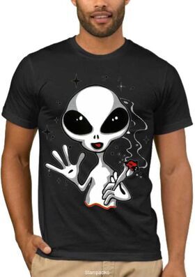 Αστεία T-shirts Allien Cigarette