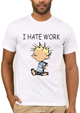 Αστεία T-shirts i hate work