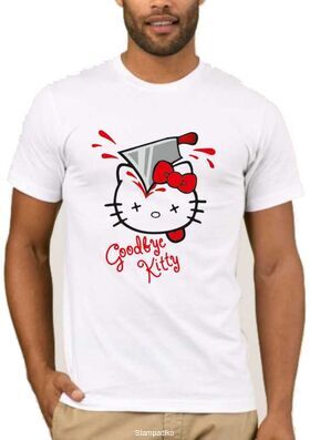 Αστεία T-shirts Goodbye Kitty