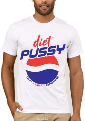 Αστεία T-shirts με στάμπα Diet Pussy