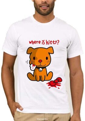 Αστεία T-shirts Where is Kitty