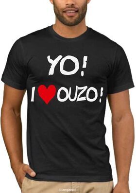 Αστεία T-shirts I Love Ouzo