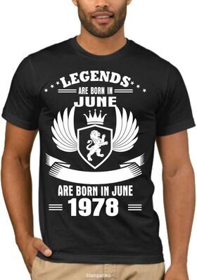 Μπλούζα T-shirt με στάμπα Legends are born in June