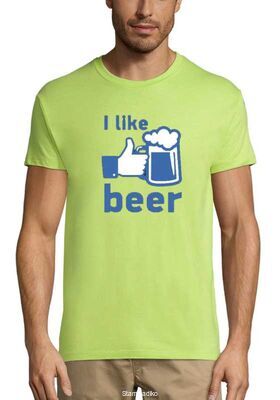 Xιουμοριστικό αστείο μπλουζάκι I Like Beer