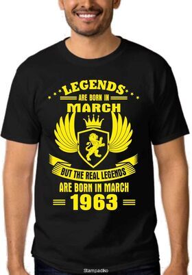 Μπλούζα T-shirt με στάμπα Legends are born in March
