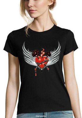 Μπλούζα t-shirt Woman Feather Heart