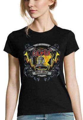 Γυναικείο Rock μπλουζάκι με στάμπα ACDC Hells Bells