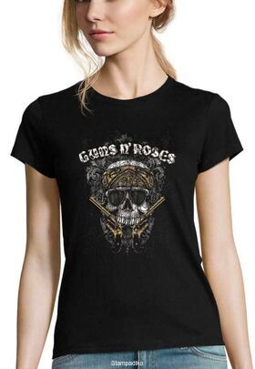 Γυναικείο Rock μπλουζάκι με στάμπα Guns N Roses Pistols