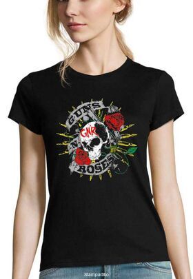 Γυναικείο Rock μπλουζάκι με στάμπα Guns N' Roses Firepower