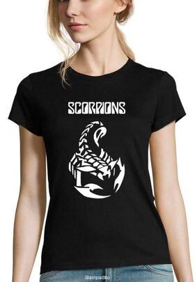 Γυναικείο Rock μπλουζάκι με στάμπα Scorpions Metal Rock Band