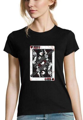 Γυναικείο Rock μπλουζάκι με στάμπα Kiss Gene Simmons The Demon