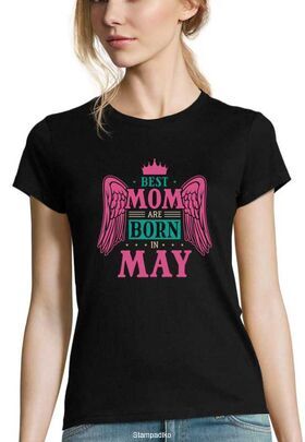 Mπλούζα με στάμπα γενεθλίων για τη μαμά Best Mom are Born in May