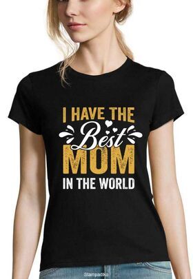 Mπλούζα με στάμπα  για τη μαμά I Have the Best Mom in The World