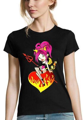 Γυναικείο μπλουζάκι με στάμπα women with hearts