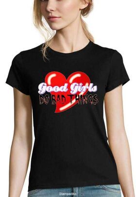Γυναικείο μπλουζάκι με στάμπα Good Girls Do Bad Things