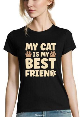 Mπλούζα με στάμπα  My Cat is My Best Friend T-shirt